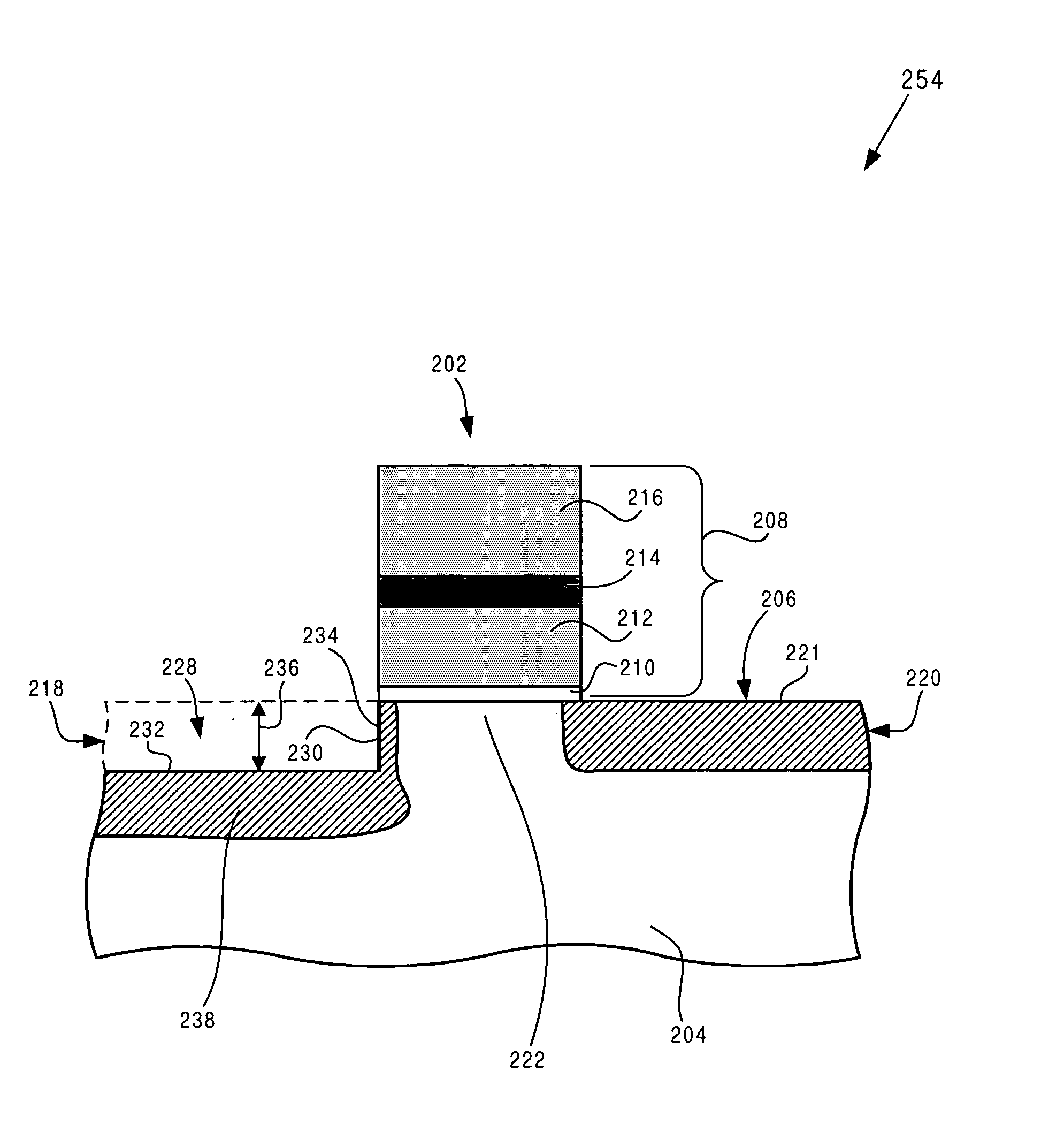 Structure and method for low Vss resistance and reduced dibl in a floating gate memory cell