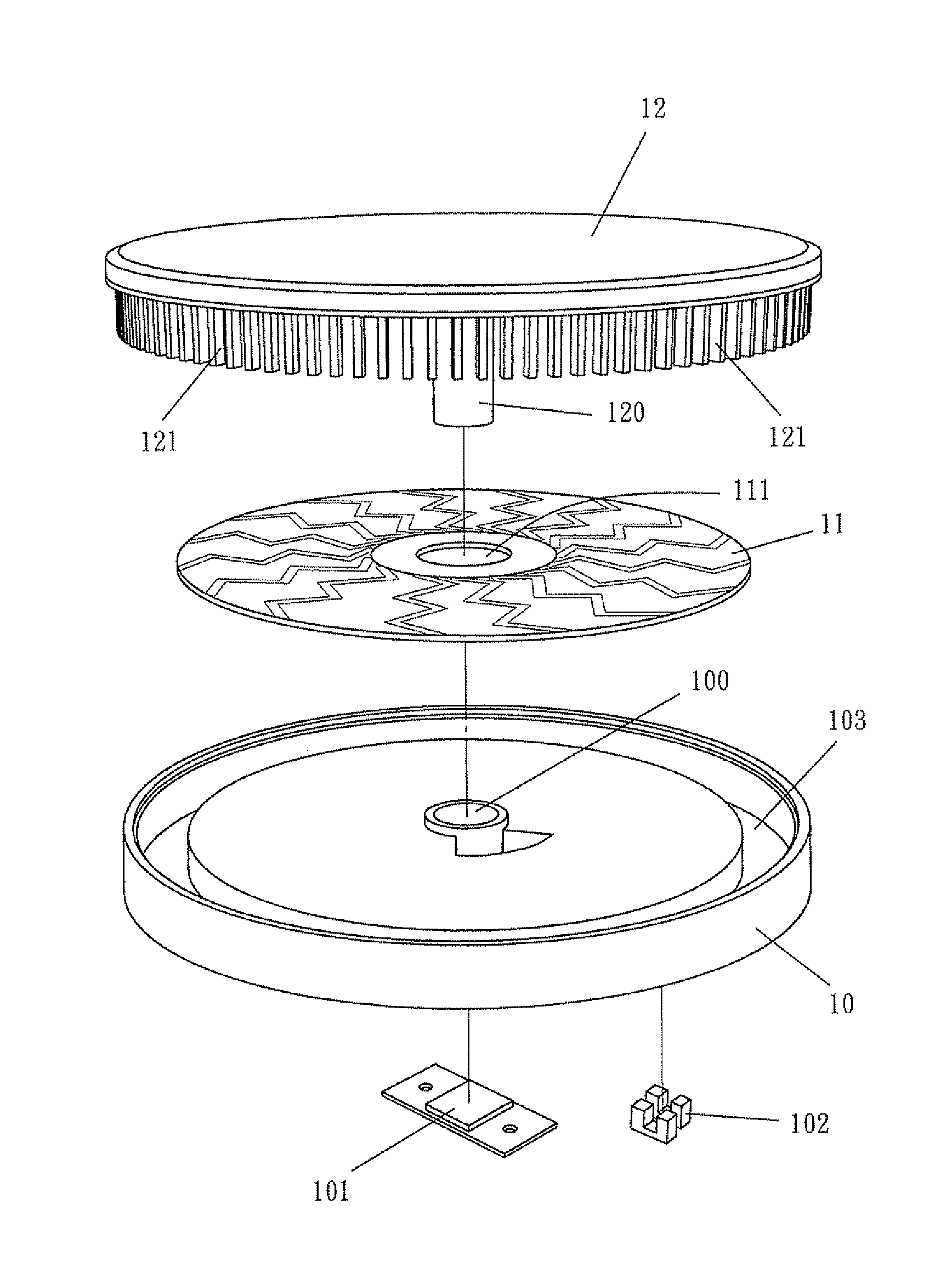 Turntable having multiple-point touch function for a digital sound-signal device