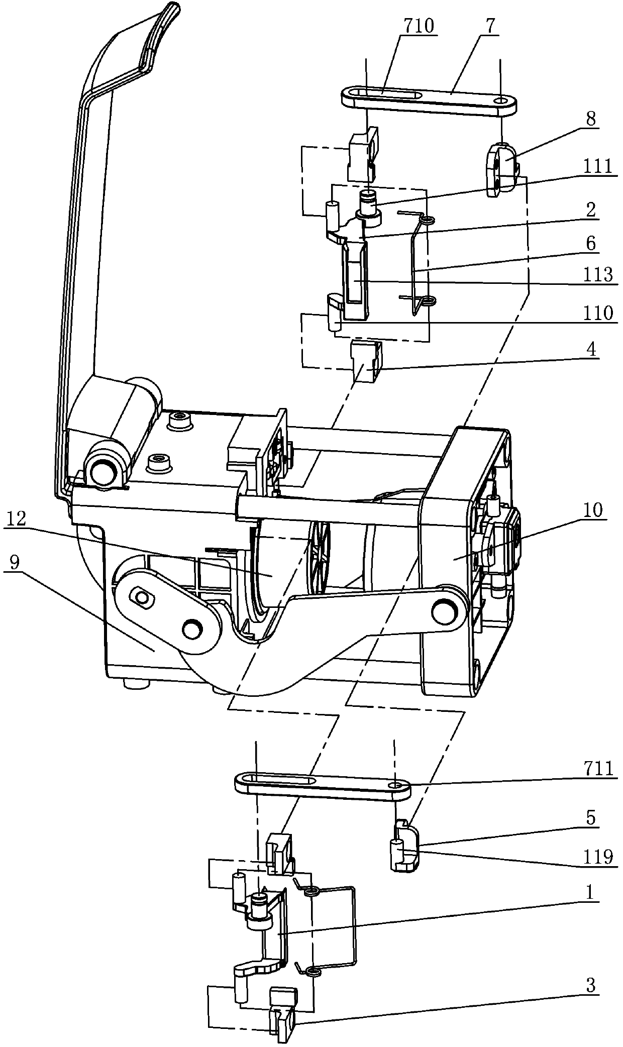 Automatic capsule falling device for capsule coffee machine