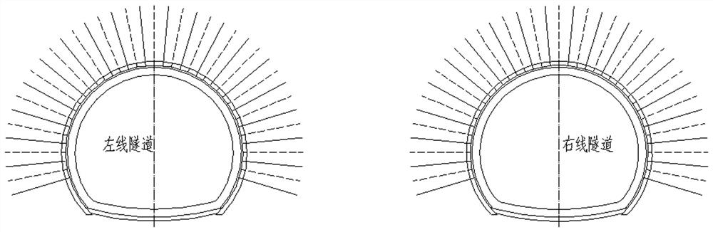 Mining method tunnel excavation method for transition from separation type to lamination type