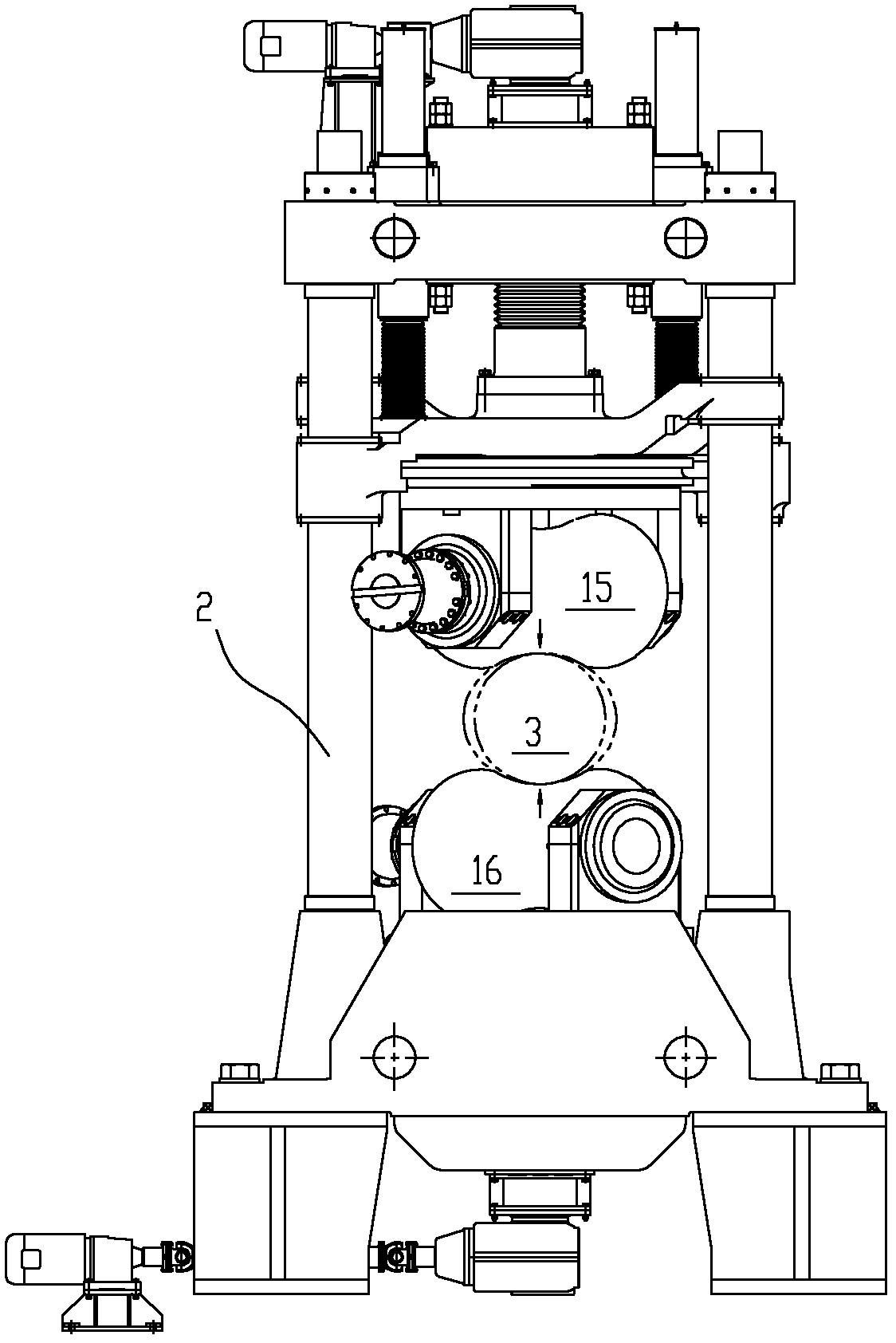 Large-diameter thin-wall steel pipe straightening machine and its anti-deformation side roll device