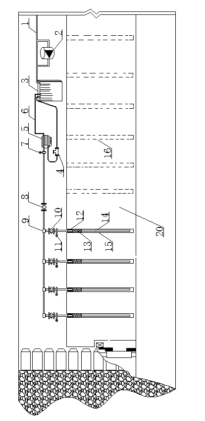 Coal seam water infusion device with high ground pressure, low porosity and low permeability and using process thereof