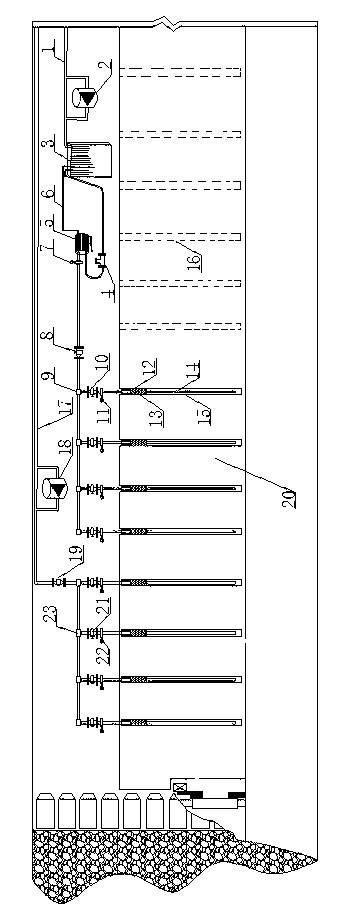 Coal seam water infusion device with high ground pressure, low porosity and low permeability and using process thereof