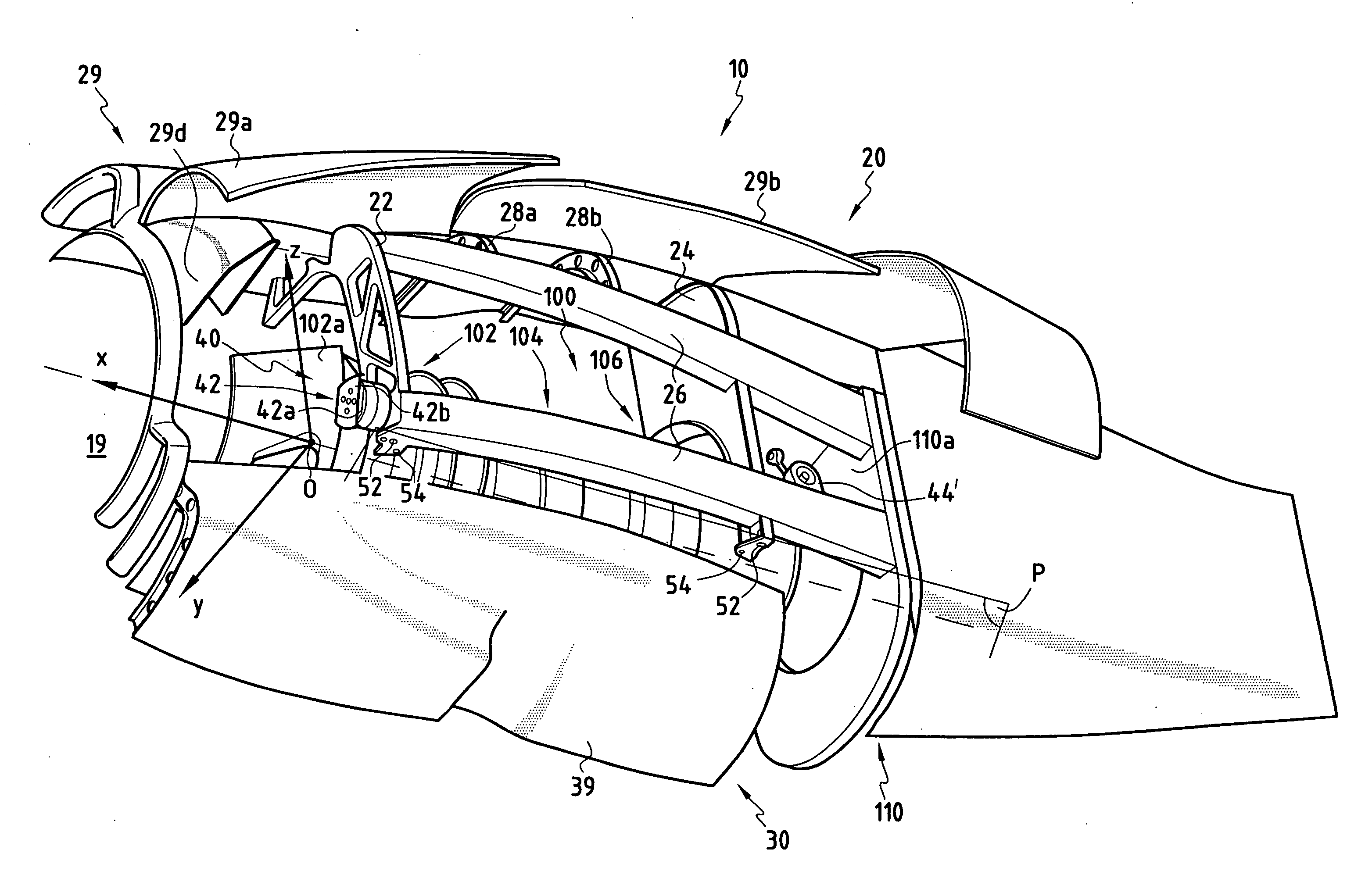 Turboprop carrier structure and an assembly including such a carrier structure