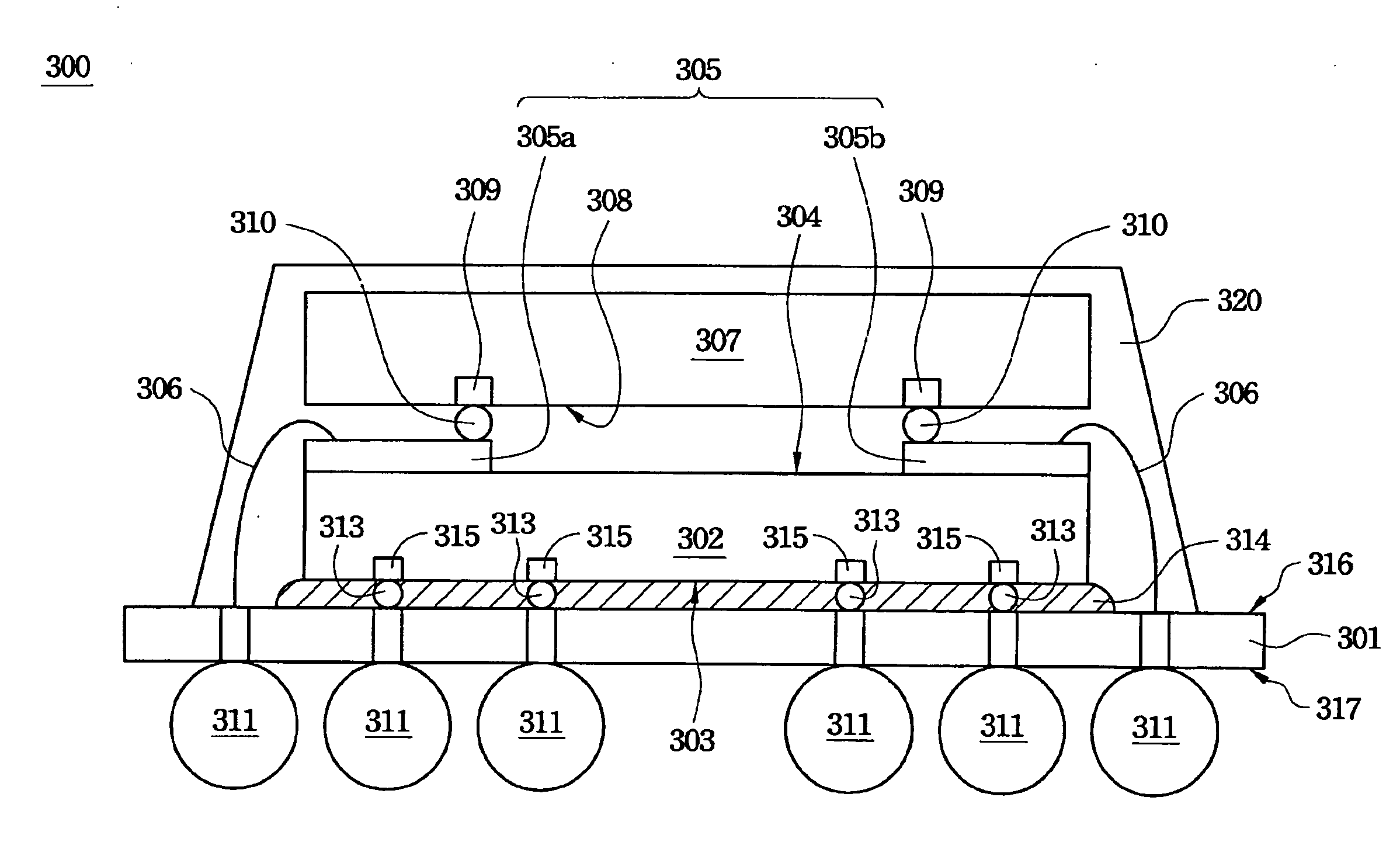 Chip-Stacked Package Structure