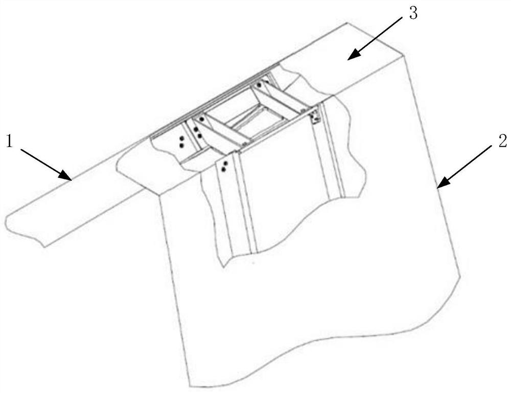 An inverted V-shaped tail connecting structure that is easy to disassemble
