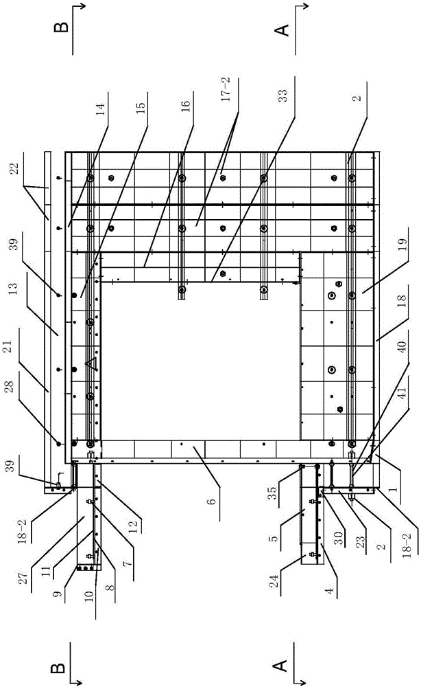 Bare-concrete corner floating window steel formwork structure body device