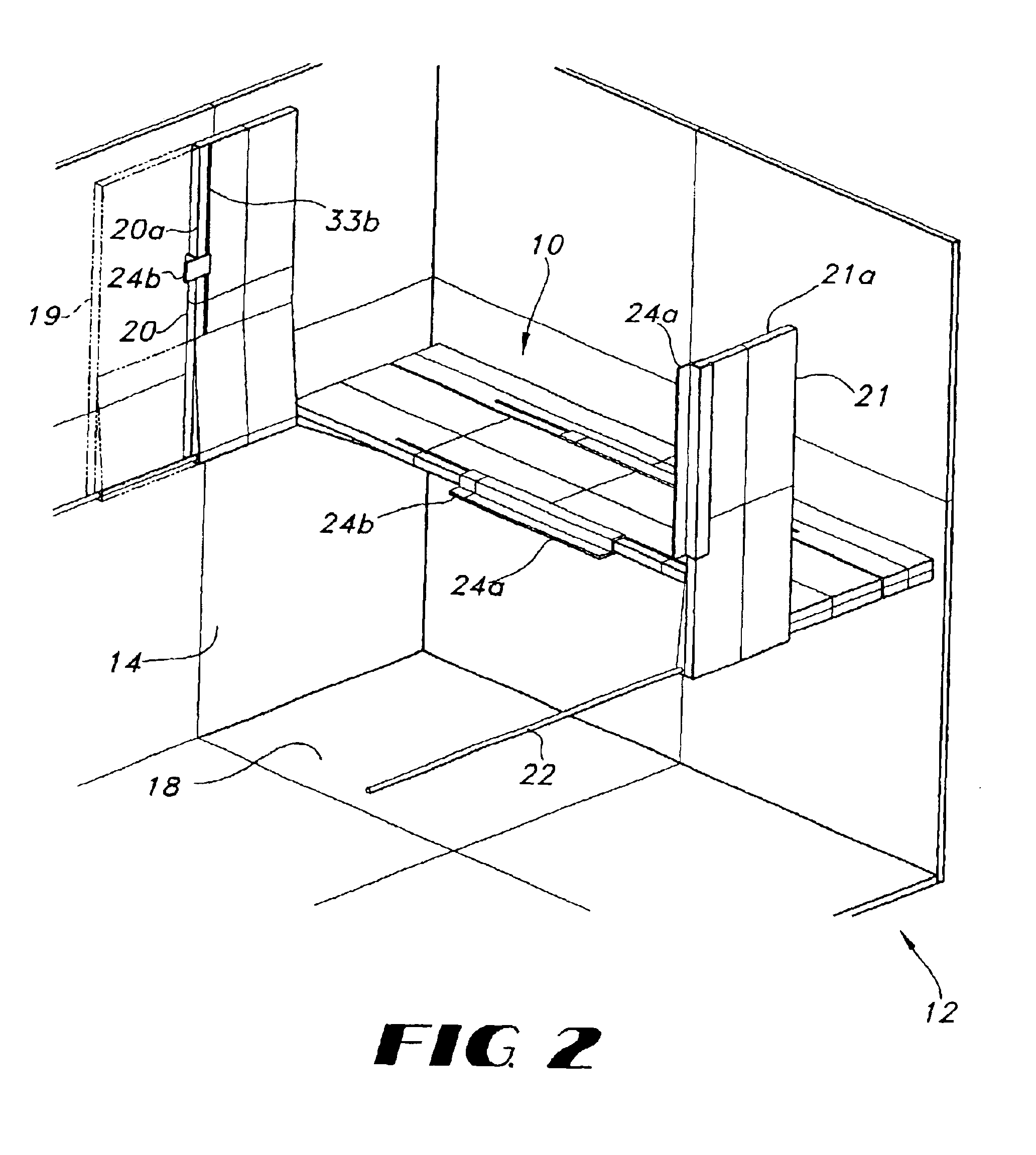 Hinge and support system for an intermediate deck in a trailer