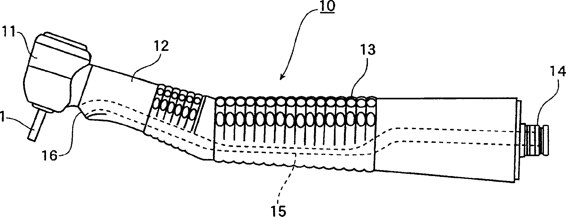 Optical guide unit, its manufacturing method , and dental appliances having optical guide unit