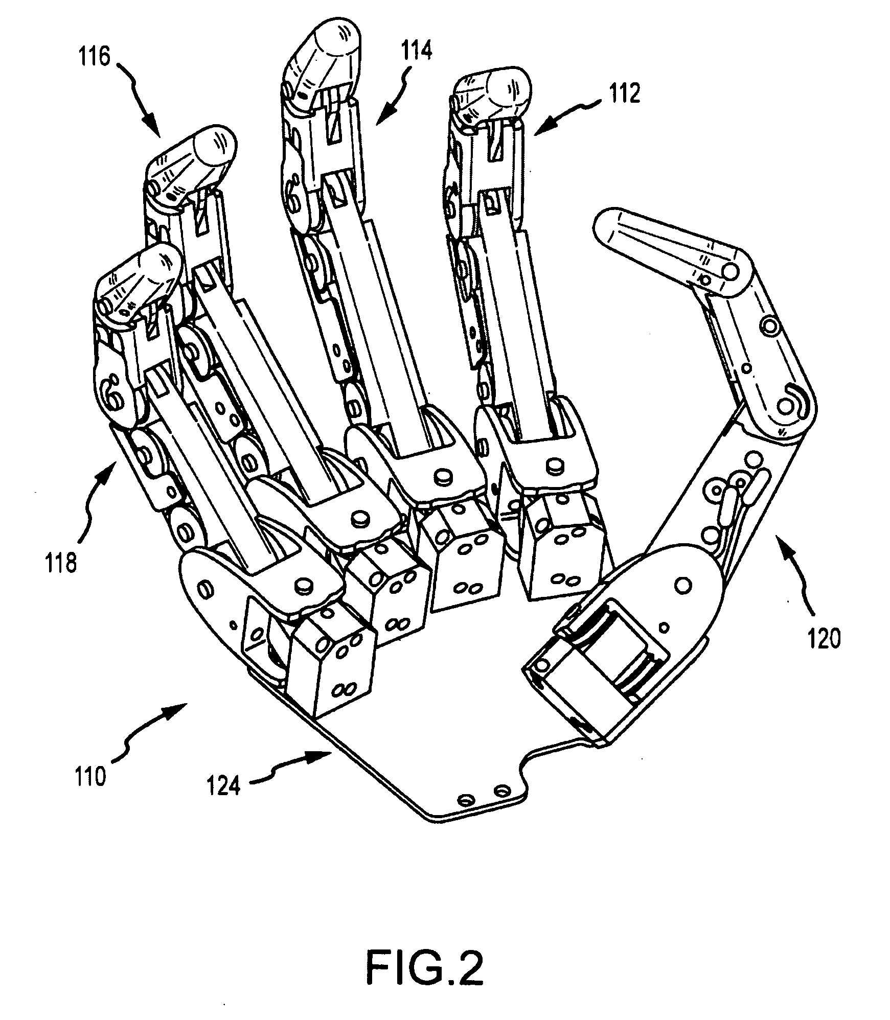 Robot hand with human-like fingers