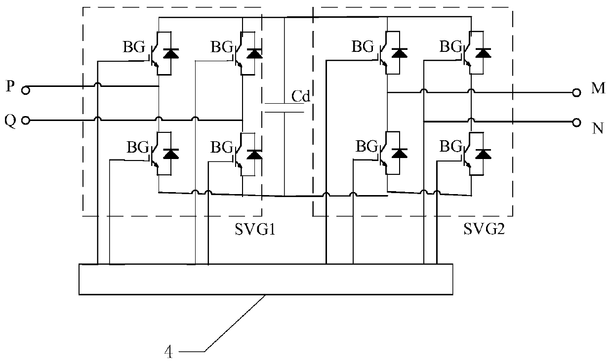 Single-phase/two-phase-to-three-phase power supply structure