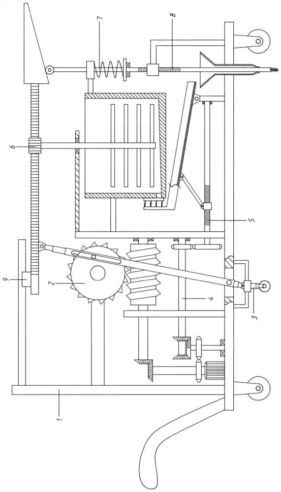 A grain sowing device with the function of pressing soil