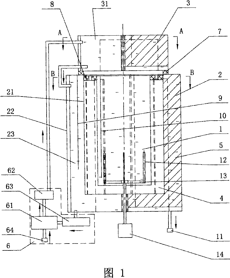 Calorimeter for bucket cover with closed chamber circulation temperature control device