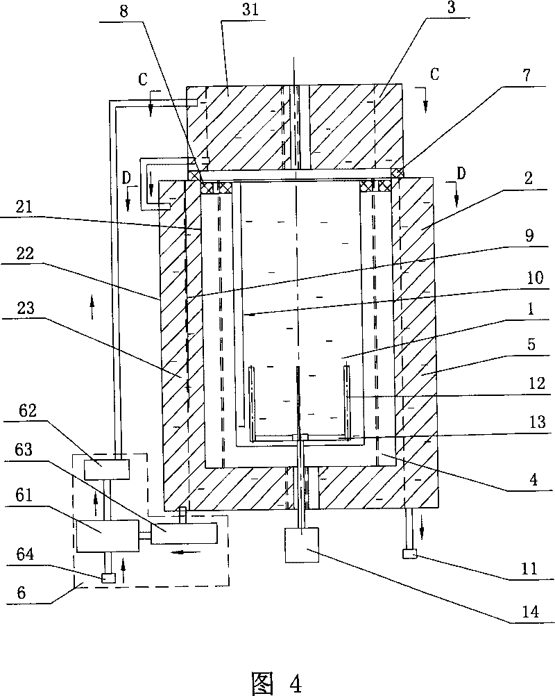 Calorimeter for bucket cover with closed chamber circulation temperature control device