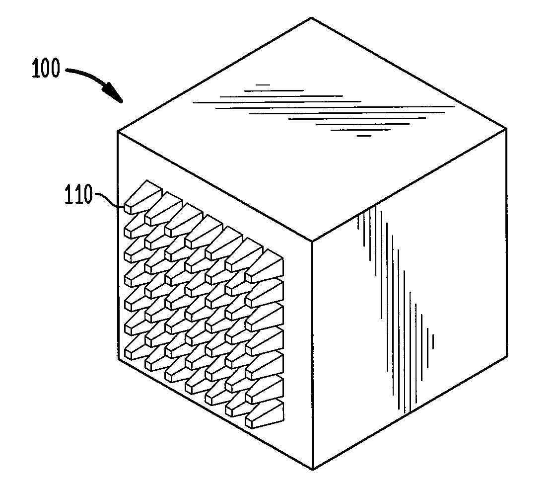 Method and apparatus for fractional deformation and treatment of tissue