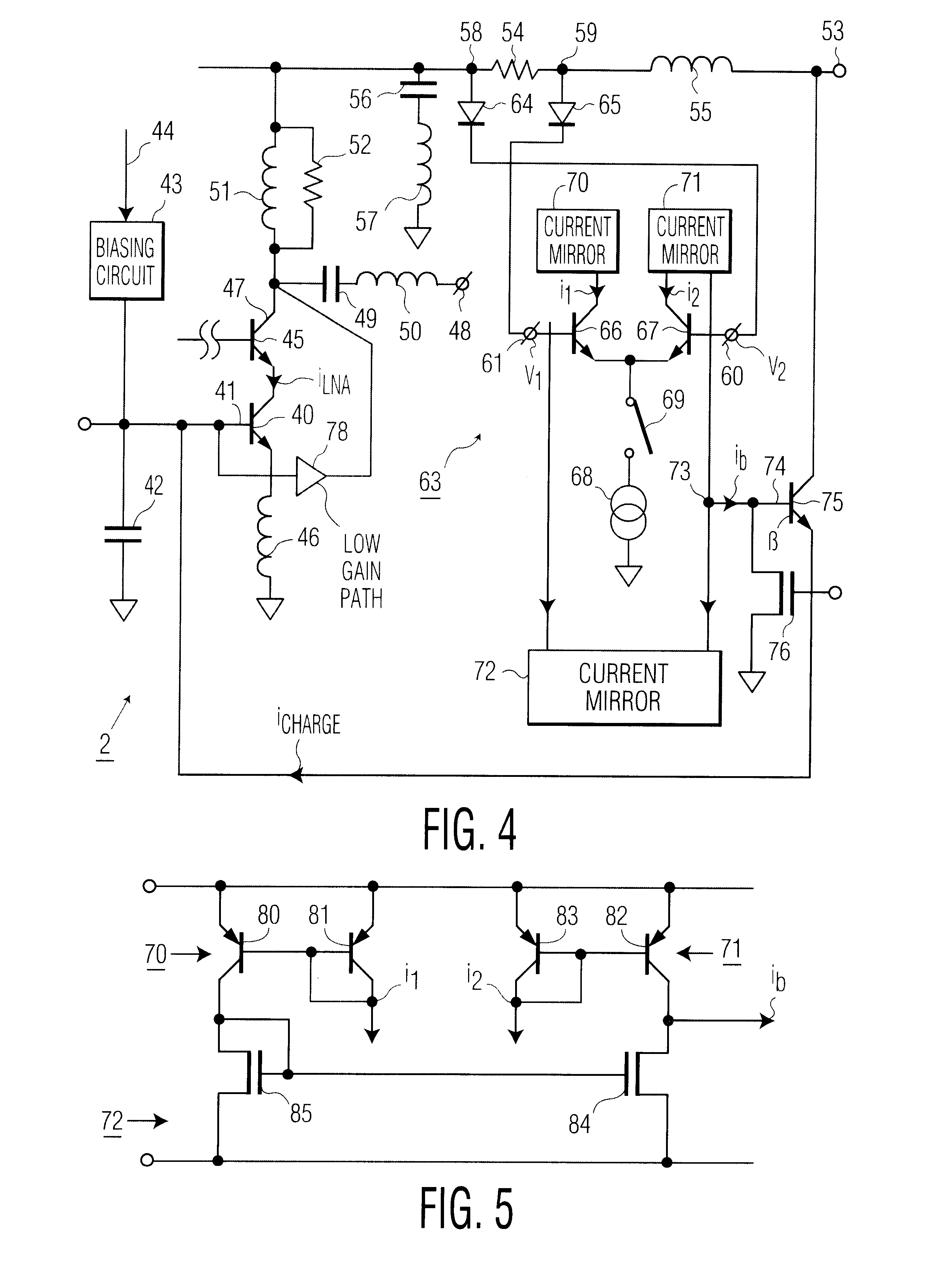 Radio frequency device with fast charging of an input capacitance