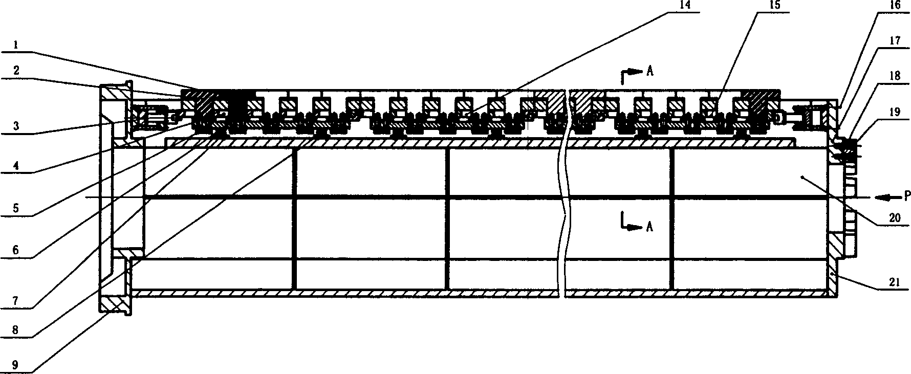 Clamping forming core shaft of welding pipe and clamping adjustment