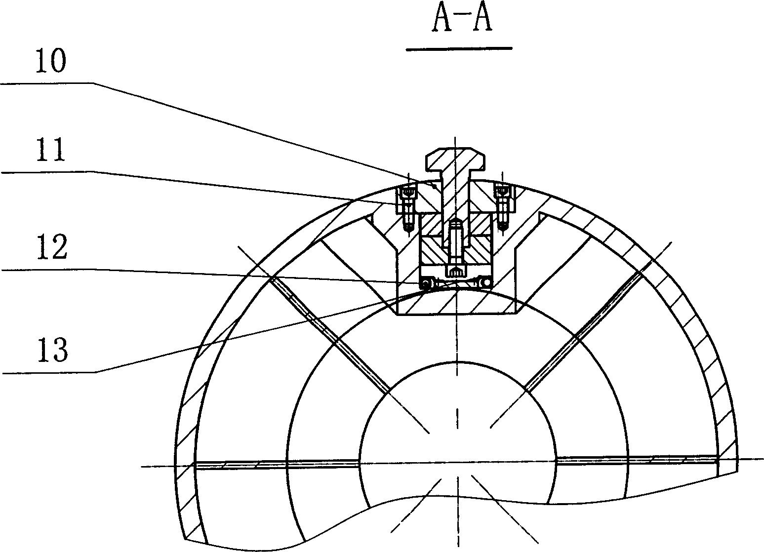 Clamping forming core shaft of welding pipe and clamping adjustment