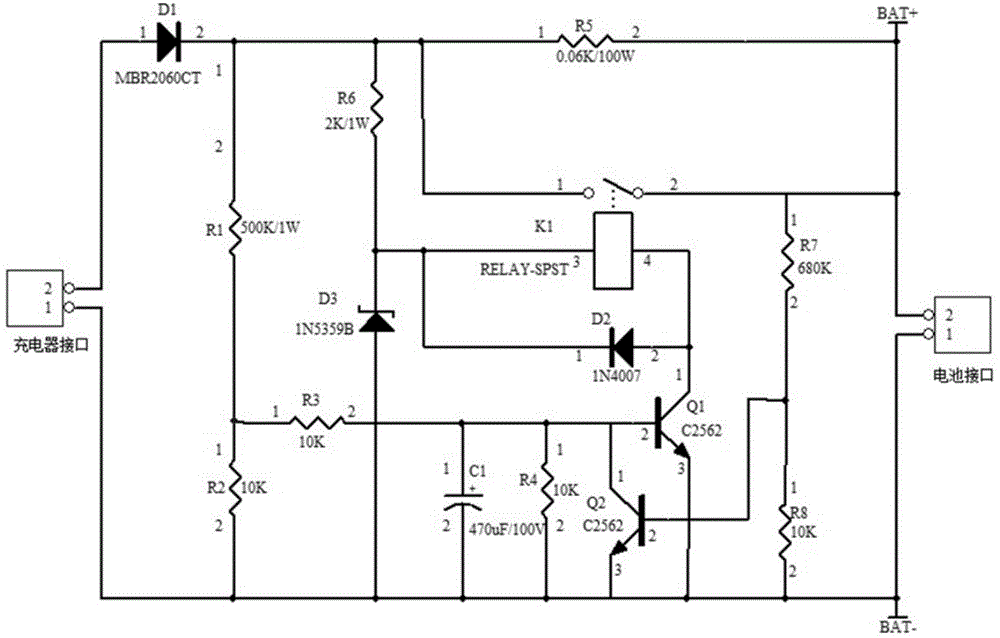 Buffer charging circuit of lithium battery