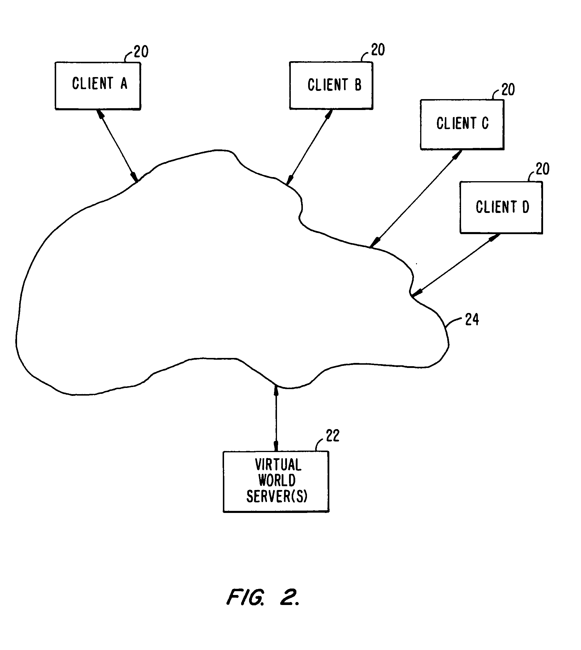 System and method for enabling users to interact in a virtual space