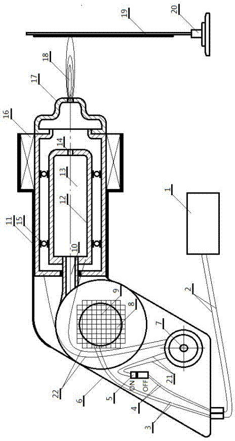 Air source plasma pyrography device and painting method thereof