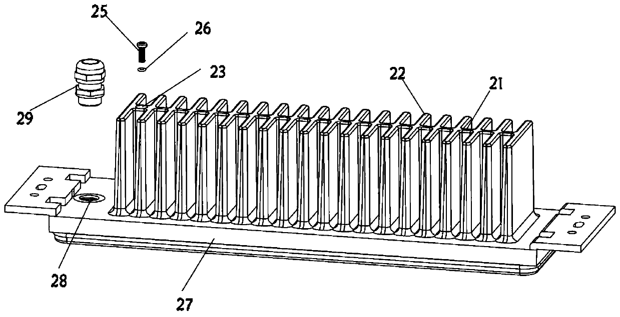 LED road lamp module with plastic cooler and manufacture method thereof