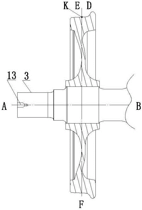 Automatic measurement method for radial runout error of wheel pair tread