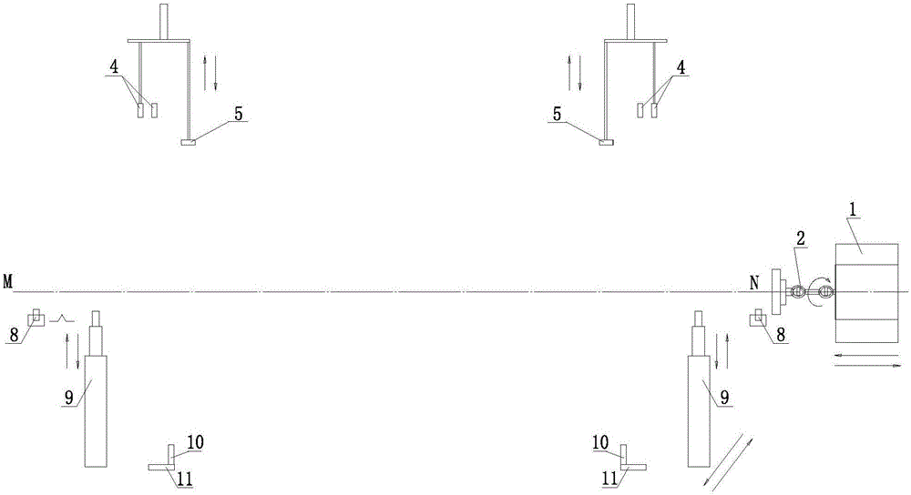 Automatic measurement method for radial runout error of wheel pair tread