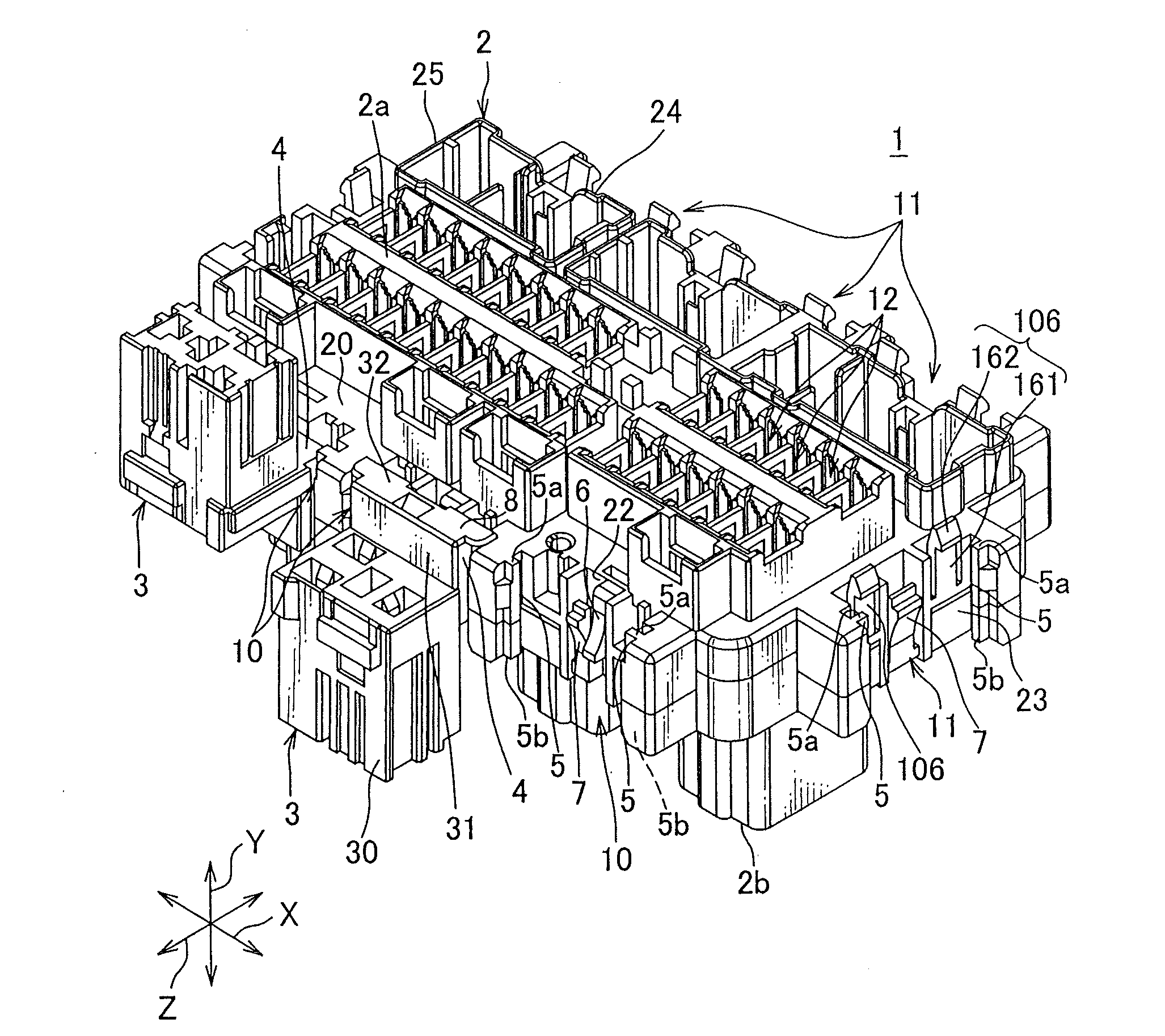 Attachment structure for attachment of component to article and electric junction box having thereof