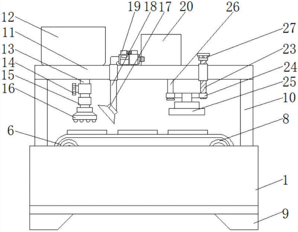 Ceramic tile production glaze spraying device capable of reducing pollution