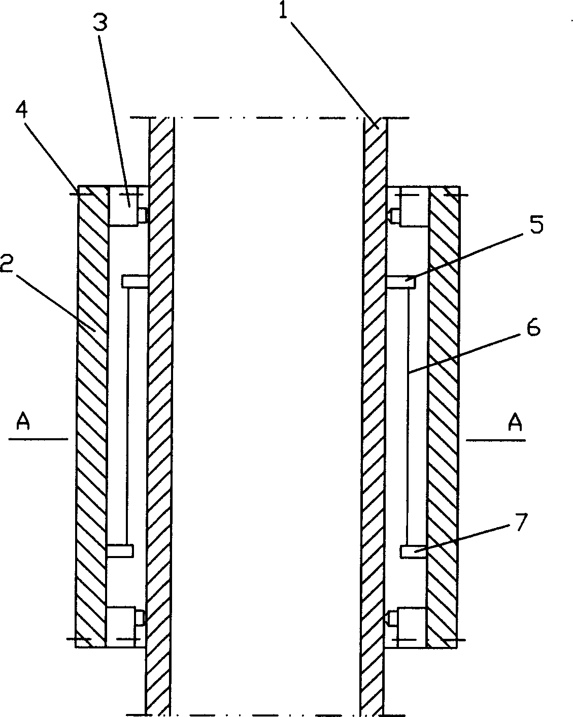Measuring method and device for sea wave load