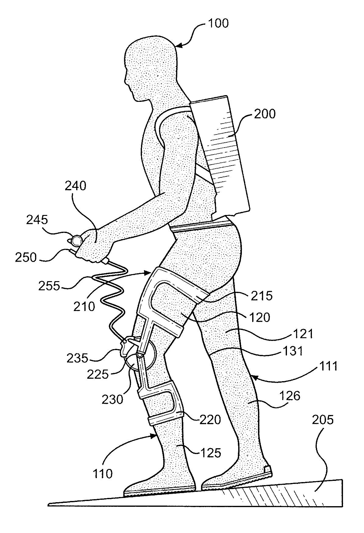 Exoskeleton Device and Method of Impeding Relative Movement in the Exoskeleton Device