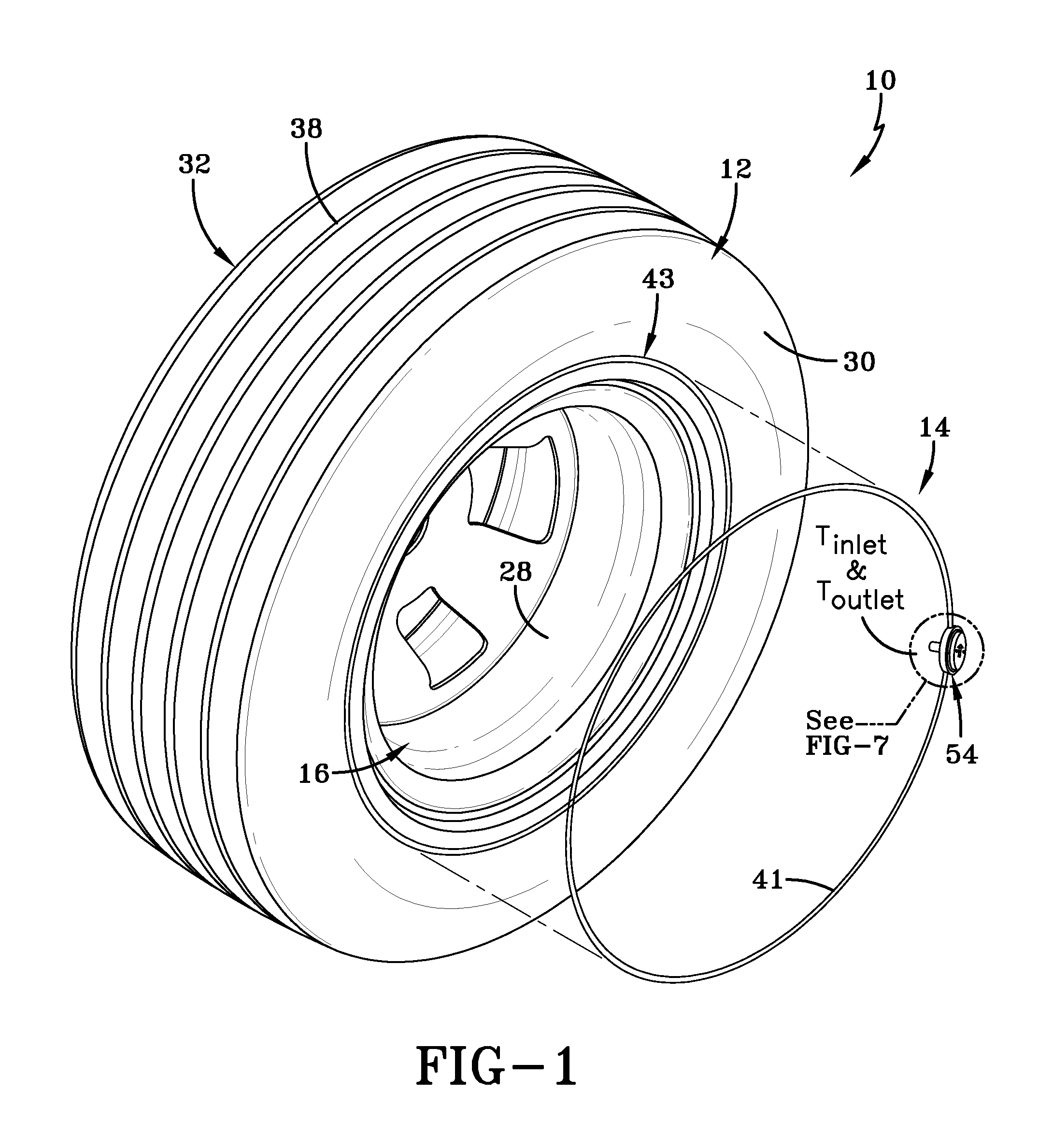 Self-inflating tire and pressure regulator