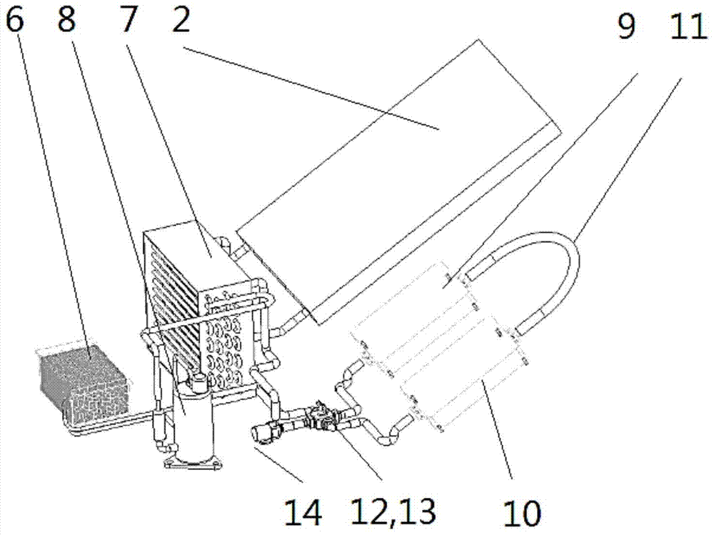 A sea island water production device and method based on air energy and solar energy