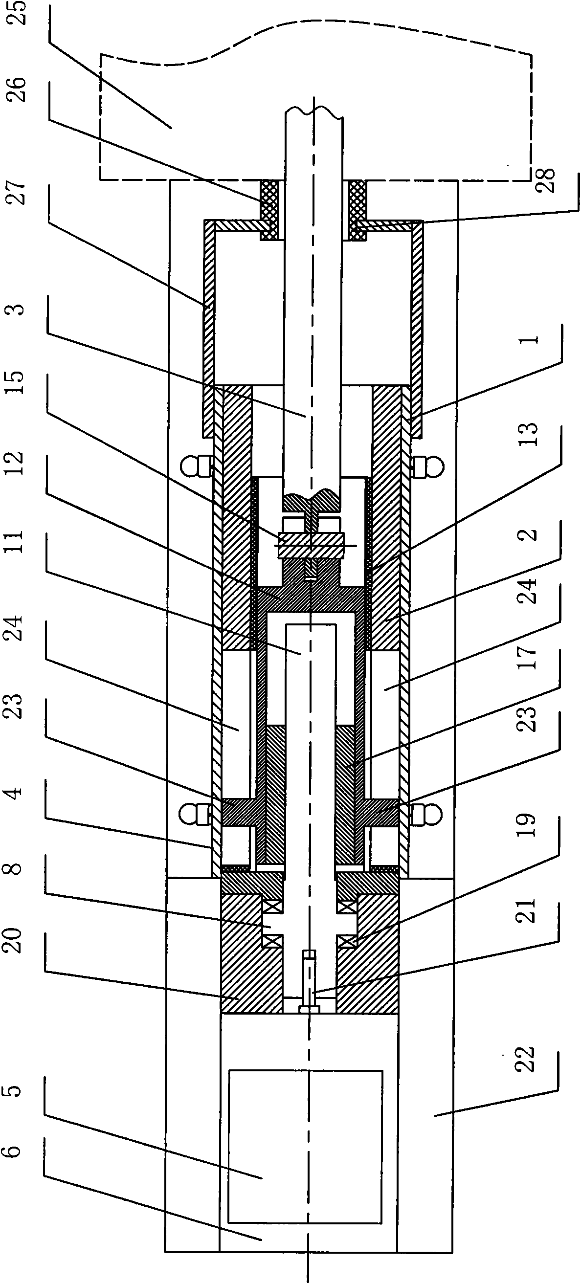 Actuating device with controllable stroke