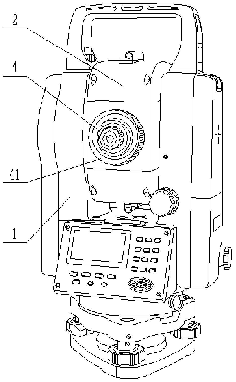 Total station and focusing method thereof