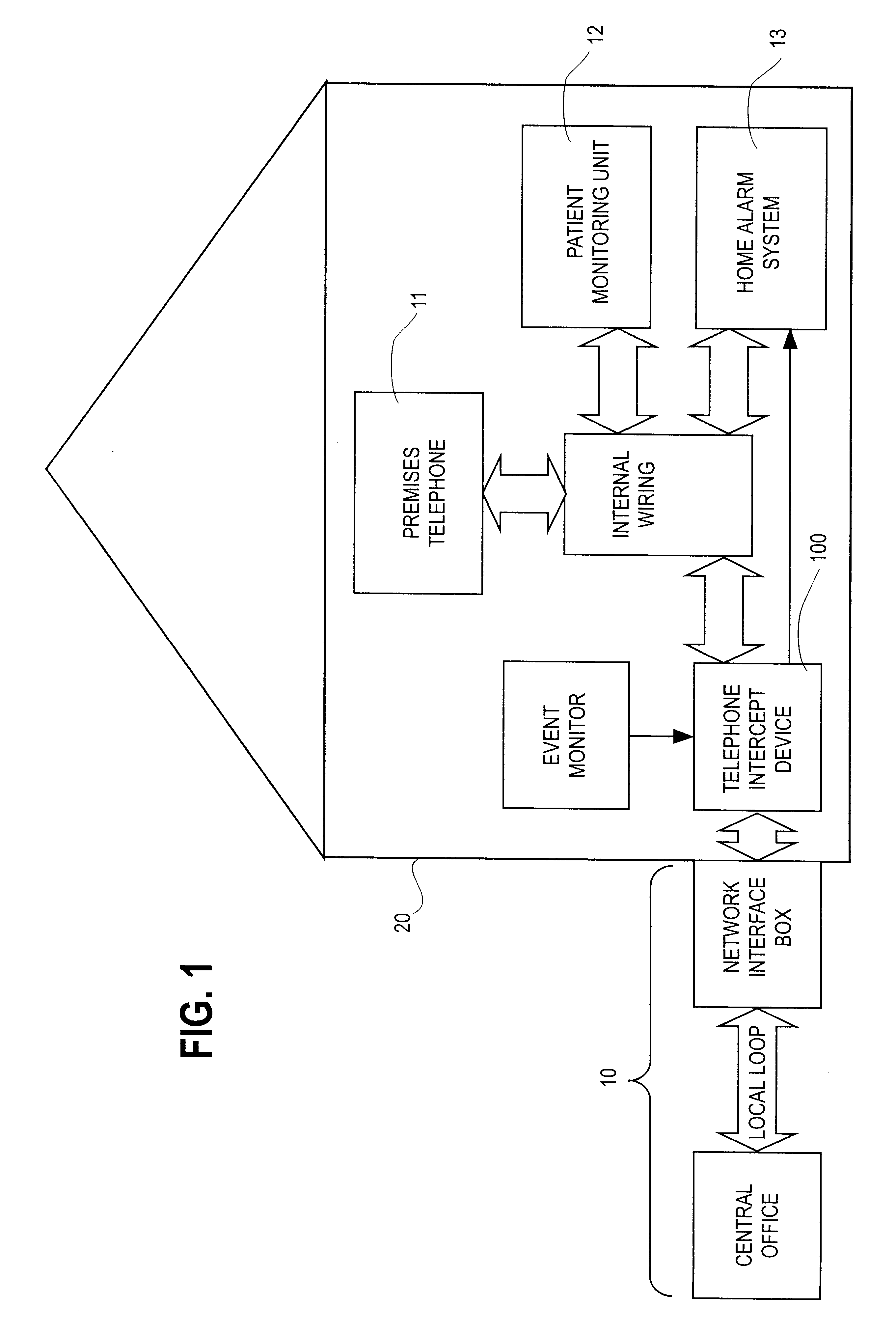 Telephone intercept apparatus and method for intercepting an outgoing telephone number