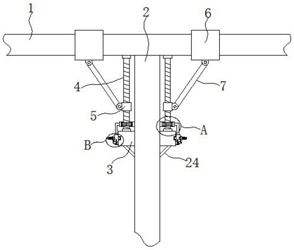 Counter-pulling device for reinforcing top plate beam of civil air defense basement