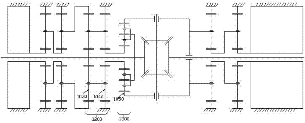 Electric differential mechanism with torque directional distribution function