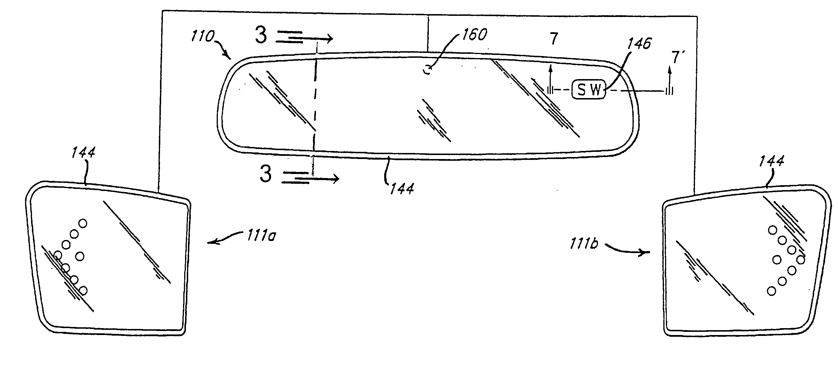 Electrochromic rearview mirror incorporating a third surface partially transmissive reflector