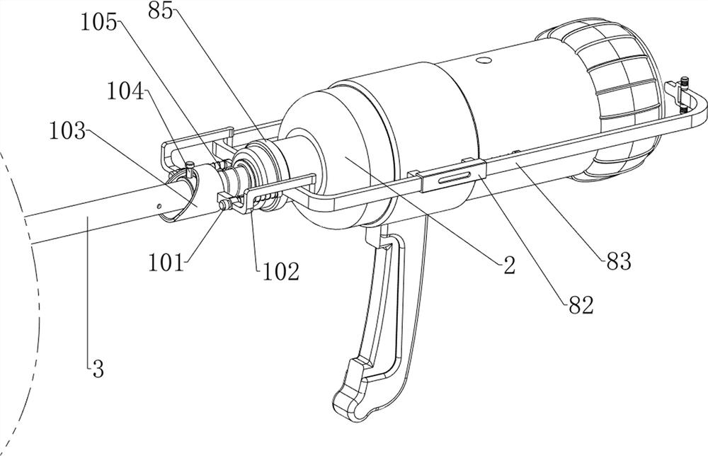 Mixed medicine applying device for external auditory canal