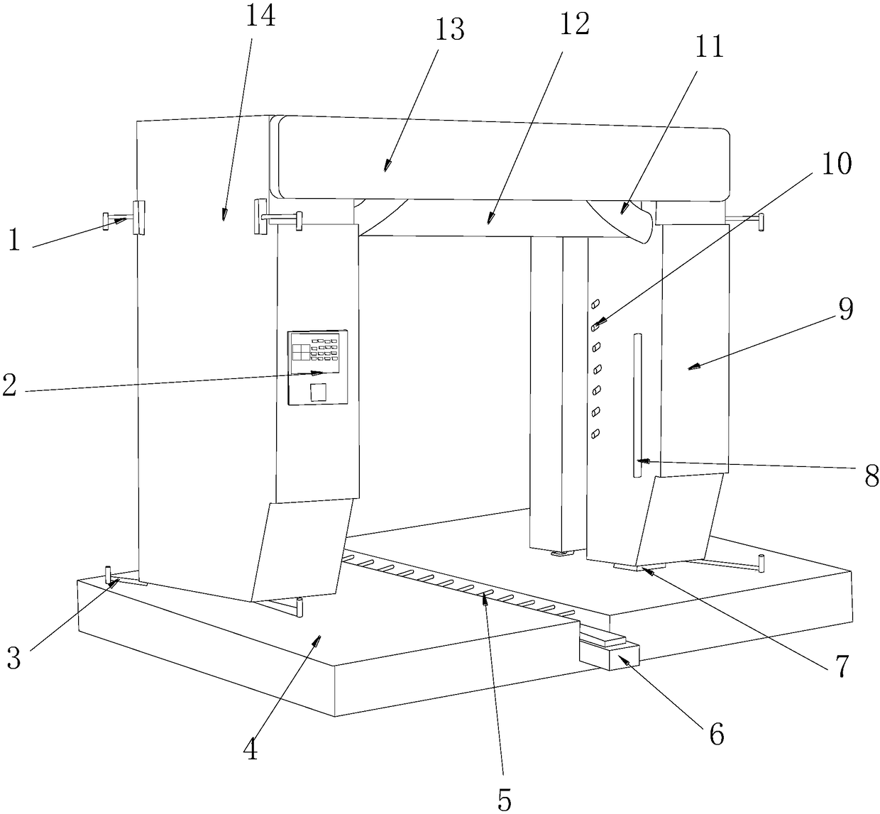 Cleaning device for concrete transport vehicle of concrete production line