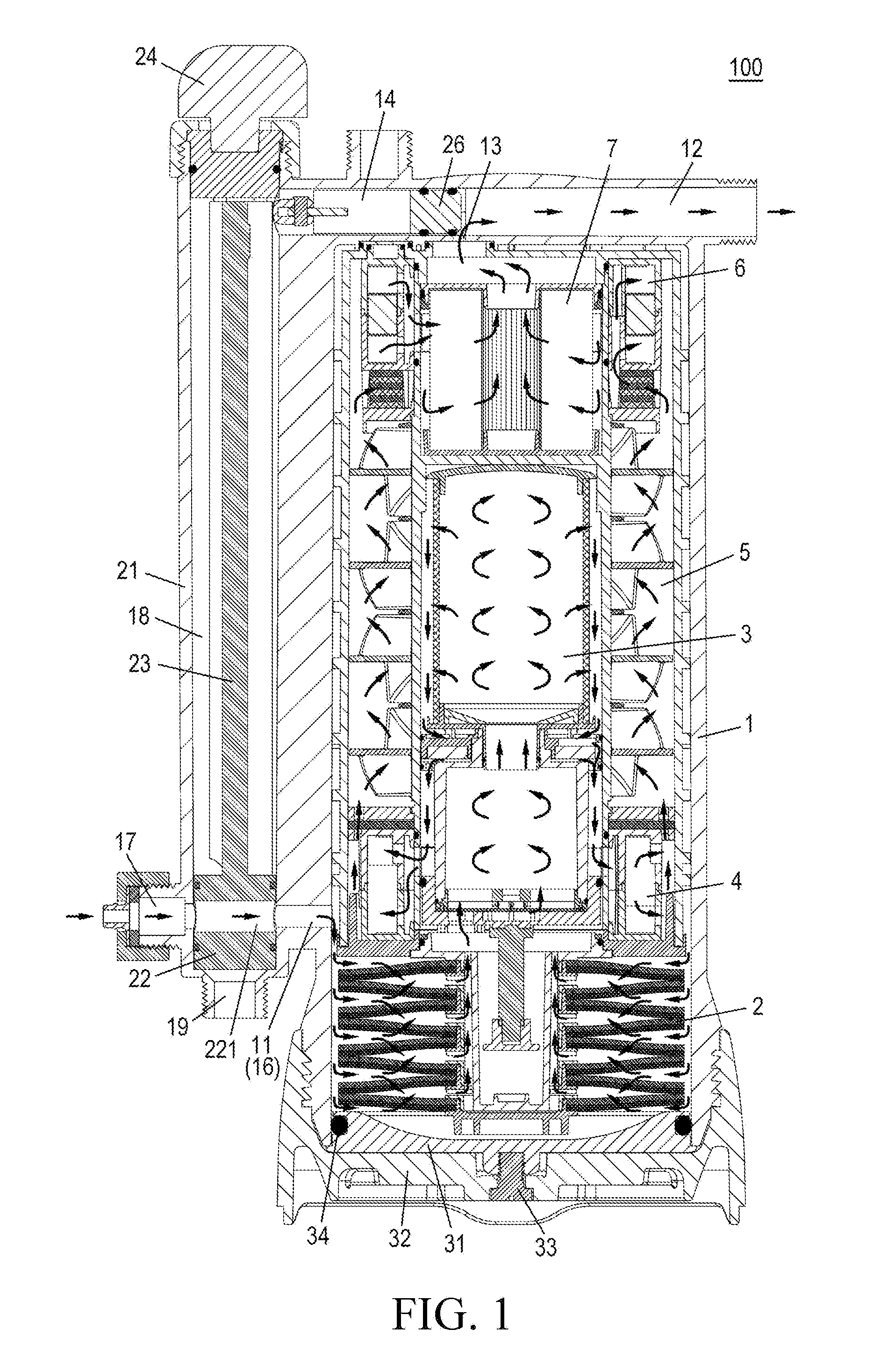 Sealing structure and fluid treatment unit