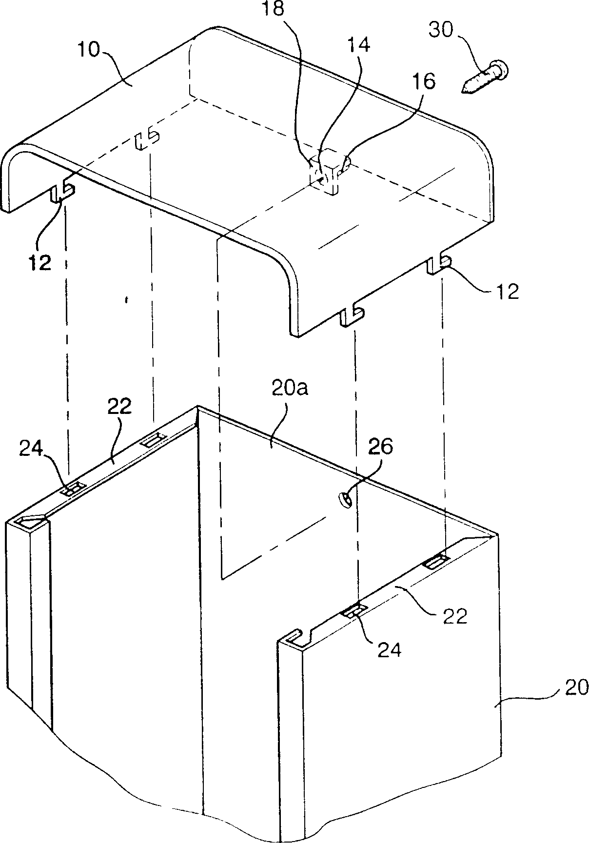 Air conditioner upper cover fixing structure