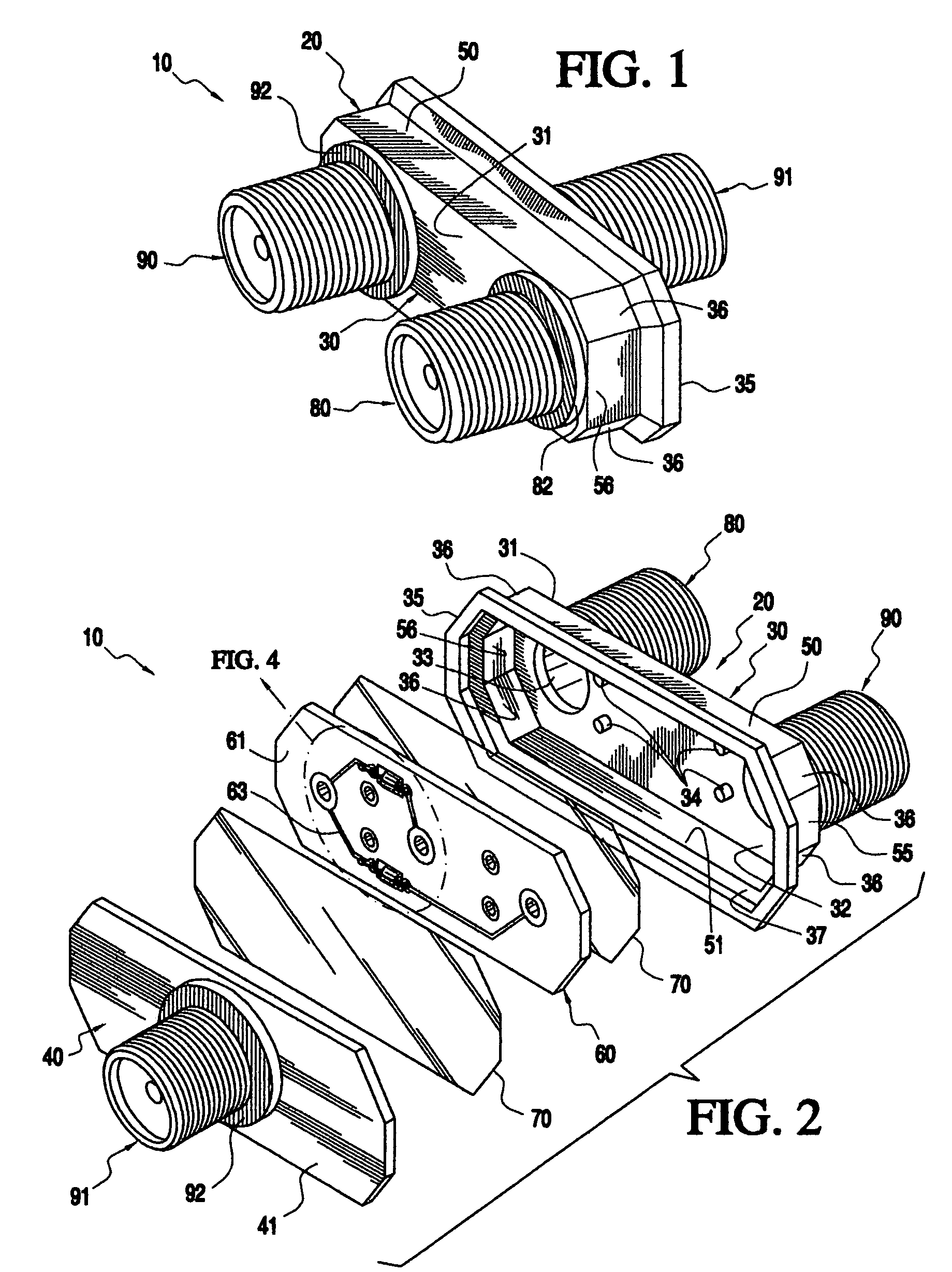 Electric signal splitters