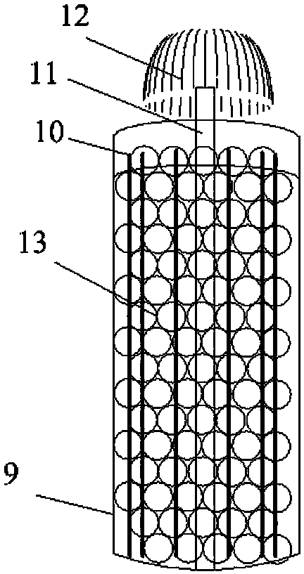 Carbon tetrachloride polluted water source treatment device and application thereof