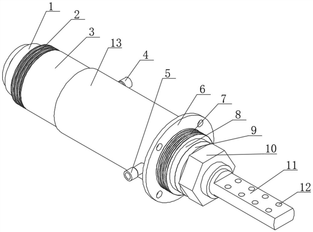 Heat accumulating type electric heating high-temperature electrode leading-out device