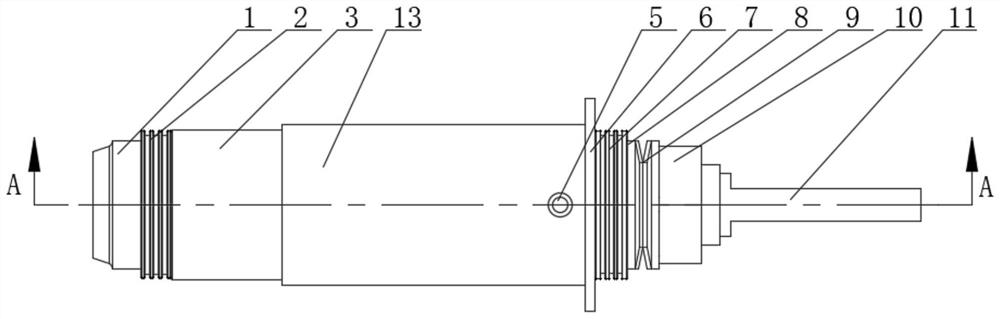 Heat accumulating type electric heating high-temperature electrode leading-out device