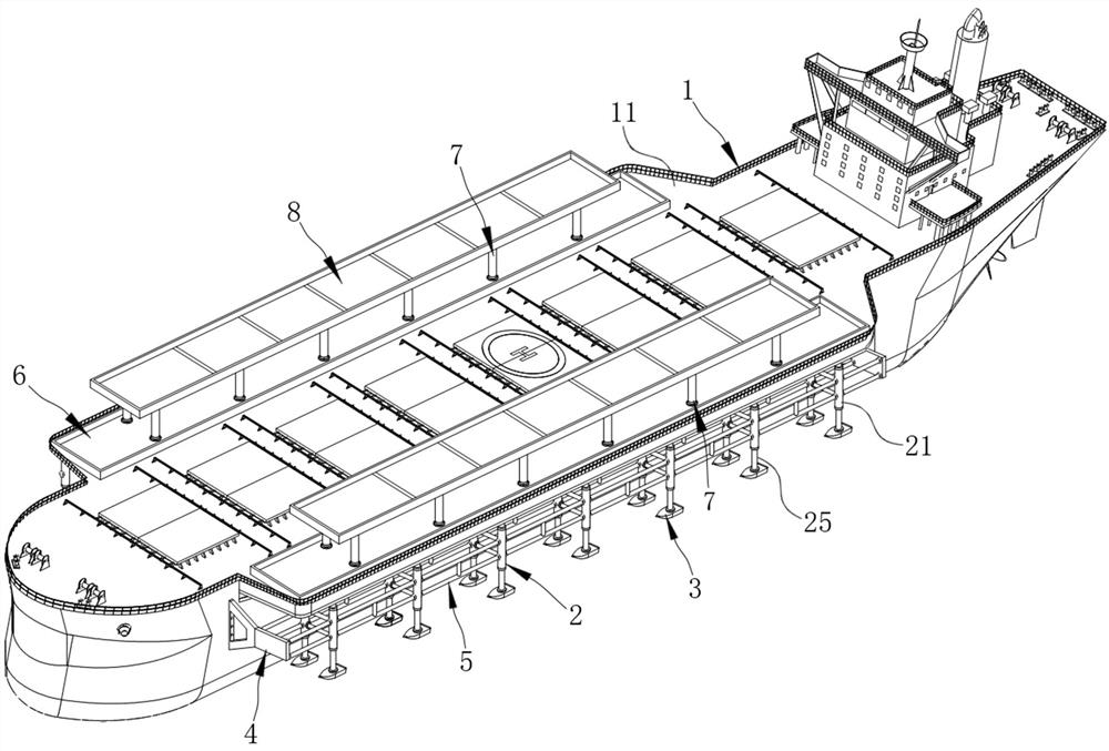 Multi-stage bearing method based onincreaseof ship transportation area and total load