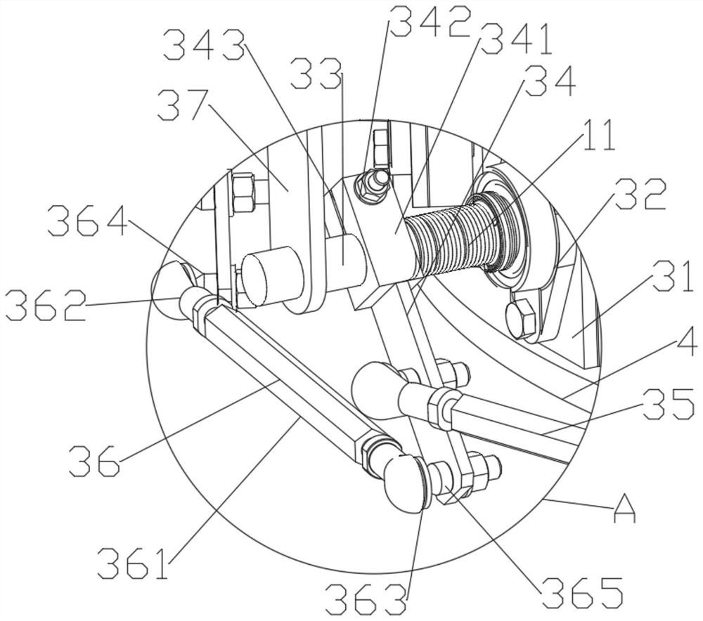 An anti-drop beam device for preventing lateral deviation